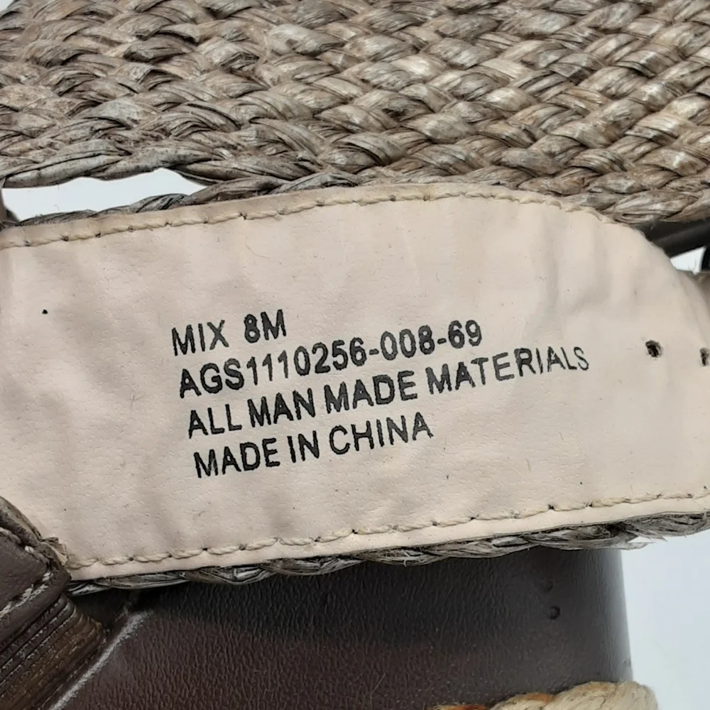 Andrew Geller Mix Espadrille Strappy Wedge Heel